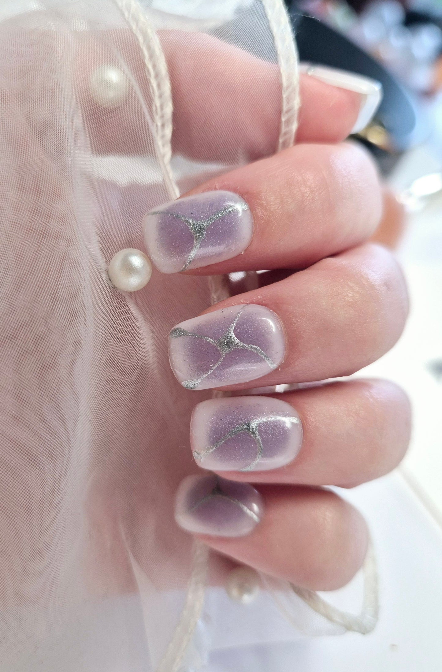 Kit de faux ongles - Voile Lilas 🪻