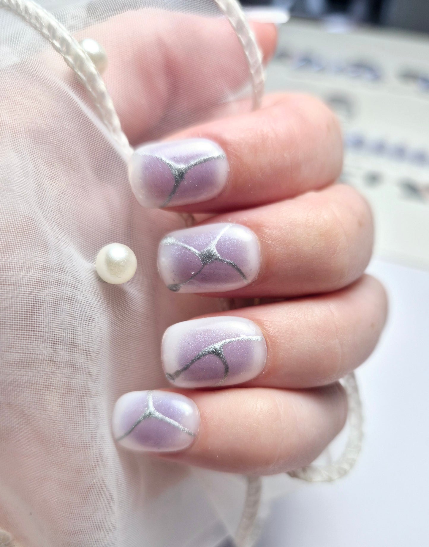 Kit de faux ongles - Voile Lilas 🪻