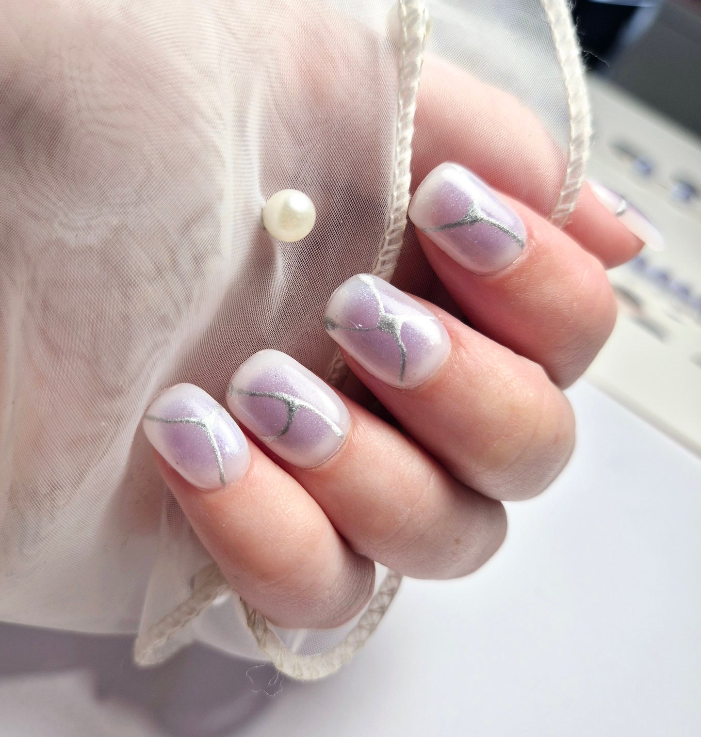 Kit de faux ongles - Voile Lilas 🪻