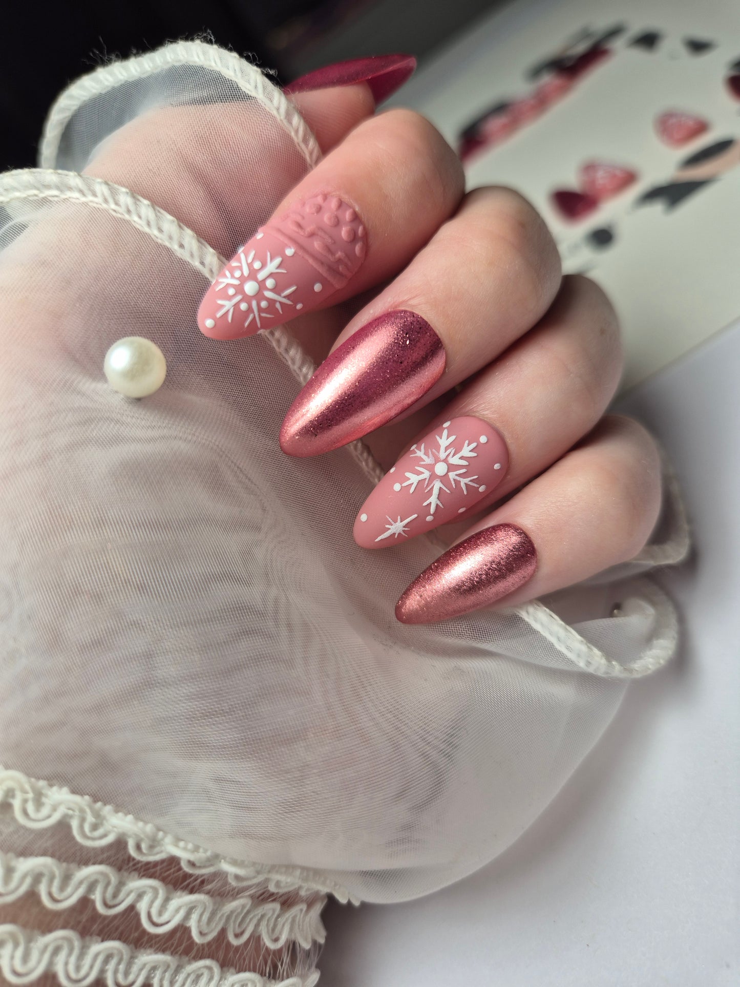 COLLECTION NOEL - Modèle : ROSE HIVERNALE ❄️💗